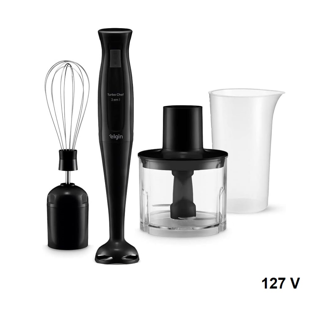 aE - Mixer Vertical Turbo Chef Elgin 3 em 1 200W Preto 110v