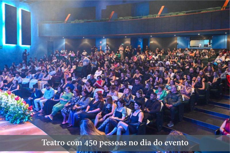 Teatro com 450 pessoas no dia do evento