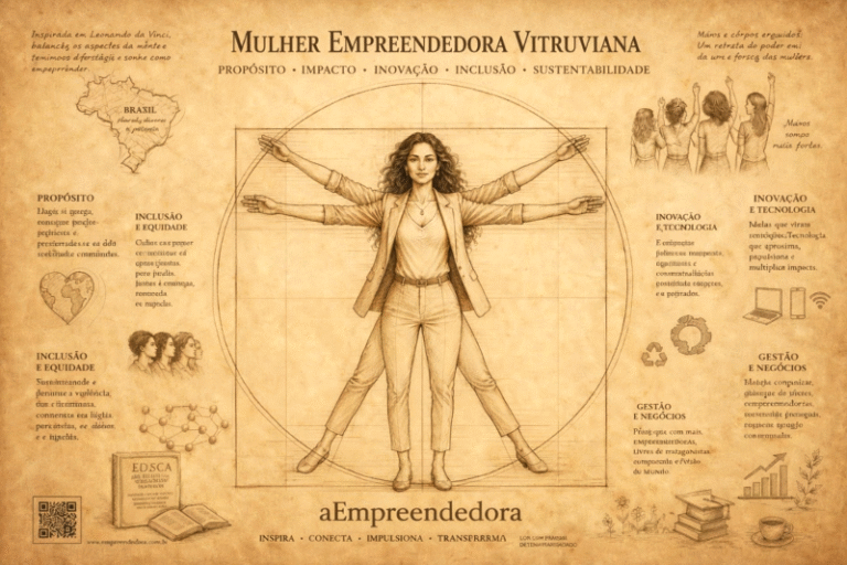 Mulher Empreendedora Vitruviana - Ações e Proporções divinas