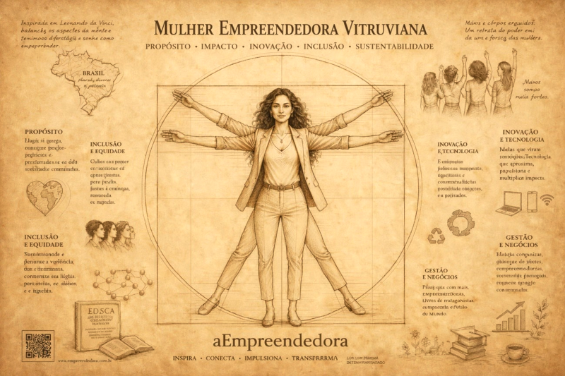 Mulher Empreendedora Vitruviana - Ações e Proporções divinas